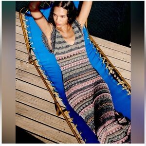 Zara Knit Ruffled Pointelle Dress